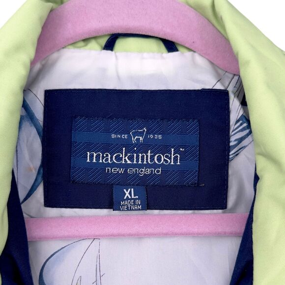 Mackintosh New England Navy Blue Jacket Snap Buttons Pockets Collared Size‎ XL - Picture 4 of 8